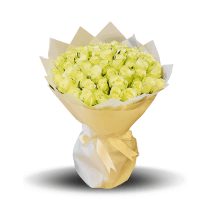 50 white Rose bouquet